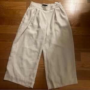 Banana Republic White Wide Leg Crop Pants